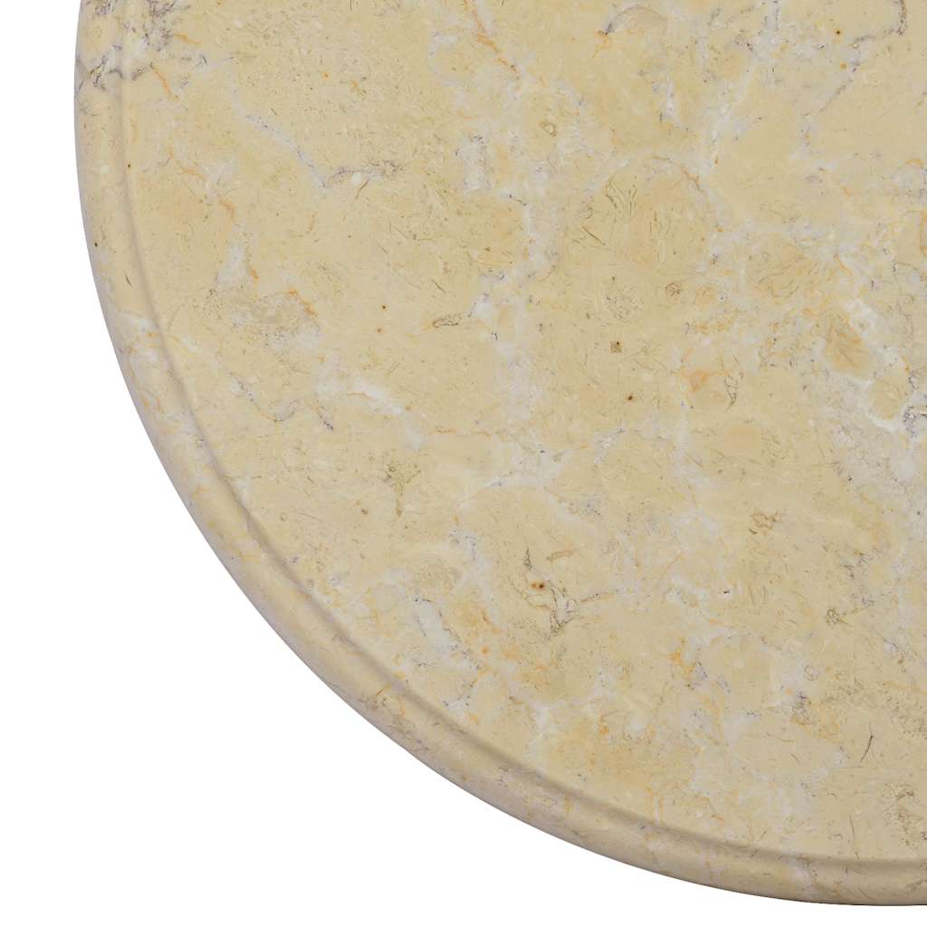vidaXL Tampo de mesa Ø40x2,5 cm mármore cor creme