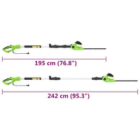 Motosserra telescópica e corta-sebes 25/41 cm 710/550 W