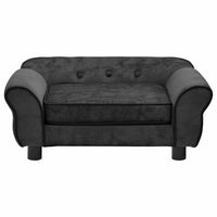 Sofá para cães 72x45x30 cm pelúcia cinzento-escuro