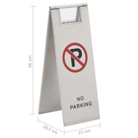Placa de sinalização de estacionamento dobrável aço inoxidável