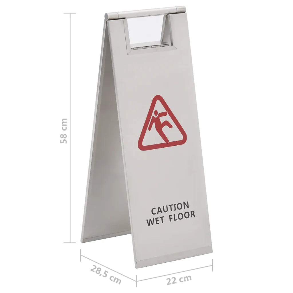Placa de sinalização de piso molhado dobrável aço inoxidável