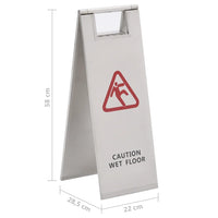 Placa de sinalização de piso molhado dobrável aço inoxidável