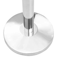 vidaXL Postes separadores com fitas 4 pcs aço inoxidável prateado