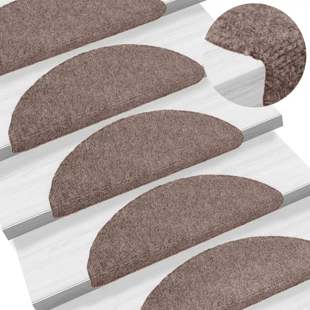 Tapetes de escada autoadesivos 5 peças 56x17x3 cm  claro meia-lua
