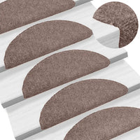 Tapetes de escada autoadesivos 5 peças 56x17x3 cm  claro meia-lua
