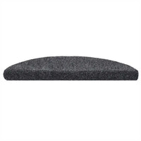 Tapetes de escada autoadesivos 5 peças 56x17x3 cm cinza escuro semicircular