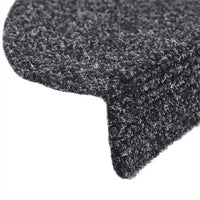 Tapetes de escada autoadesivos 10 peças 56x17x3 cm cinza escuro semicircular