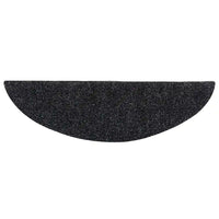 Tapetes de escada autoadesivos 10 peças 56x17x3 cm pretos semicirculares
