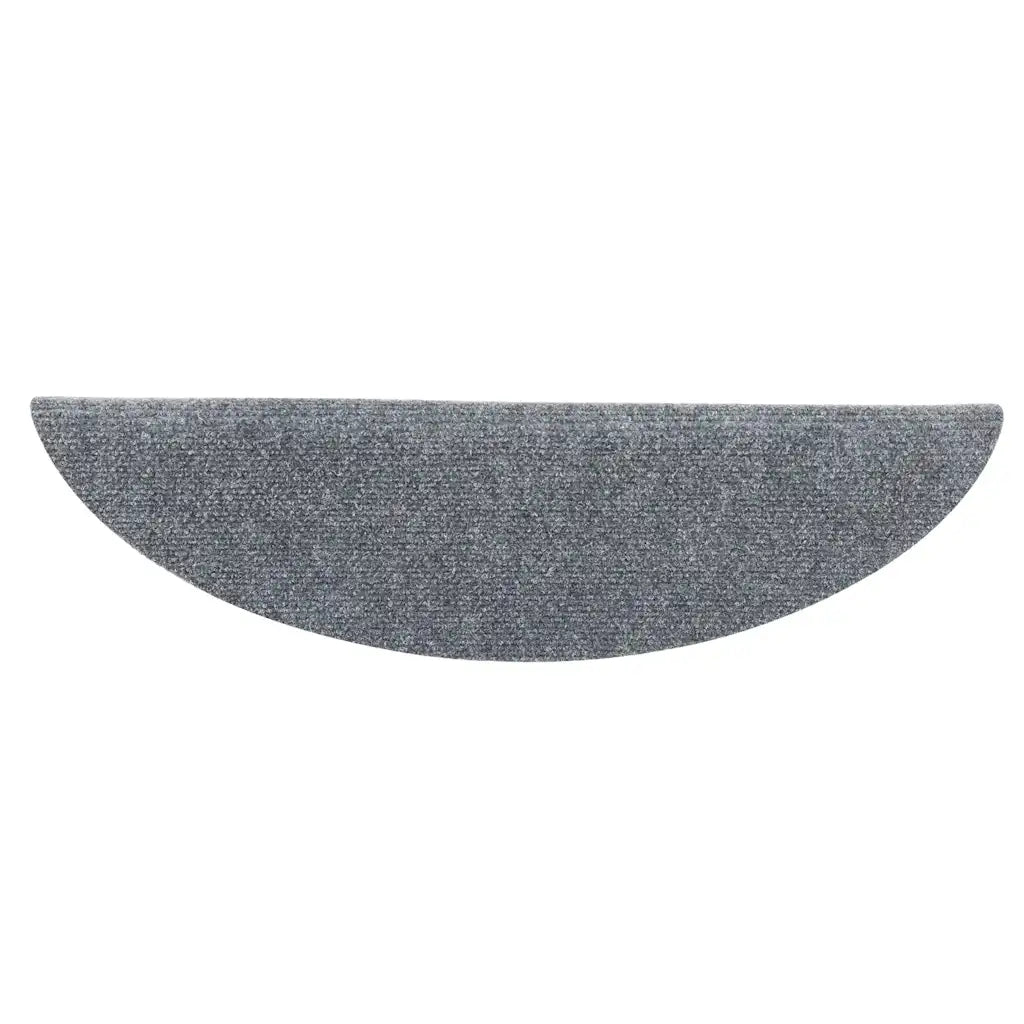 Tapetes de escada autoadesivos 5 peças 56x17x3 cm cinza claro semicircular