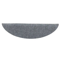 Tapetes de escada autoadesivos 5 peças 56x17x3 cm cinza claro semicircular