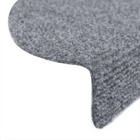 Tapetes de escada autoadesivos 10 pcs 56x17x3 cm cinzento-claro