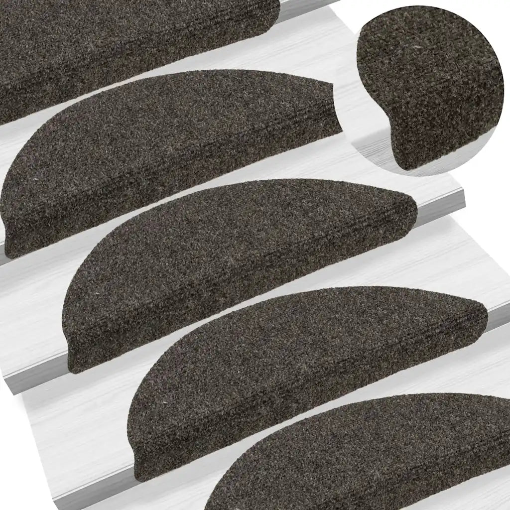 Tapetes de escada autoadesivos 10 peças 56x17x3 cm  meia-lua