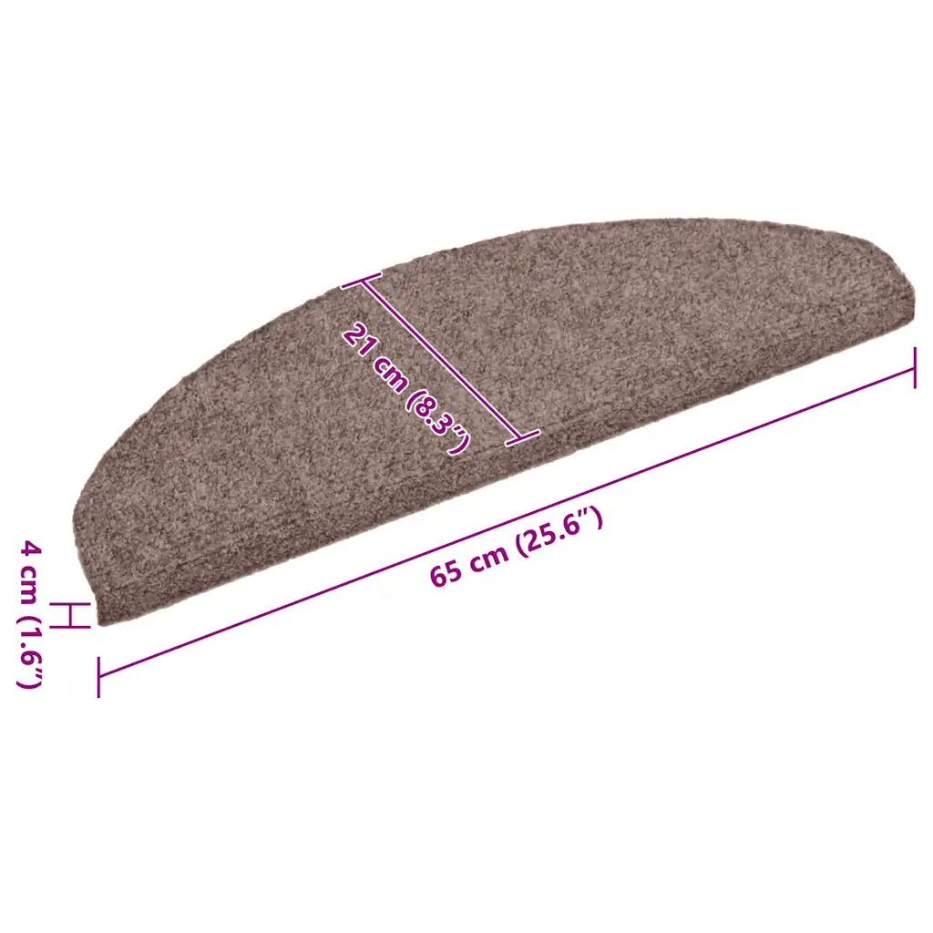 Tapetes de escada autoadesivos 5 peças 65x21x4 cm  claro semicircular grande