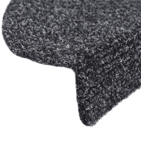 Tapetes de escada autoadesivos 5 peças 65x21x4 cm cinza escuro semicircular grande