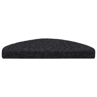 Tapetes de escada autoadesivos 5 peças 65x21x4 cm pretos semicirculares grandes