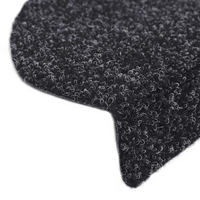 Tapetes de escada autoadesivos 5 peças 65x21x4 cm pretos semicirculares grandes
