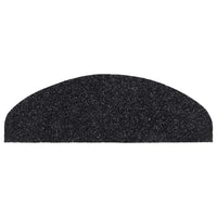 Tapetes de escada autoadesivos 10 peças 65x21x4 cm pretos semicirculares grandes