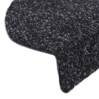 Tapetes de escada autoadesivos 10 peças 65x21x4 cm pretos semicirculares grandes