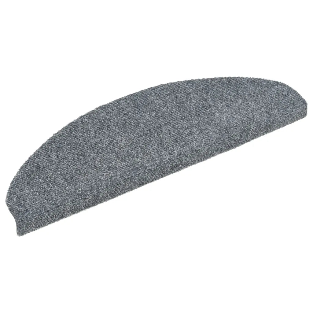 Tapetes de escada autoadesivos 5 peças 65x21x4 cm cinza claro semicircular grande