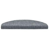 Tapetes de escada autoadesivos 5 peças 65x21x4 cm cinza claro semicircular grande