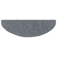 Tapetes de escada autoadesivos 5 peças 65x21x4 cm cinza claro semicircular grande