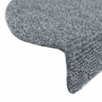 Tapetes de escada autoadesivos 5 peças 65x21x4 cm cinza claro semicircular grande