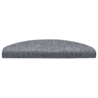 Tapetes de escada autoadesivos 10 peças 65x21x4 cm cinza claro semicircular grande
