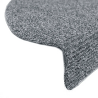 Tapetes de escada autoadesivos 10 peças 65x21x4 cm cinza claro semicircular grande