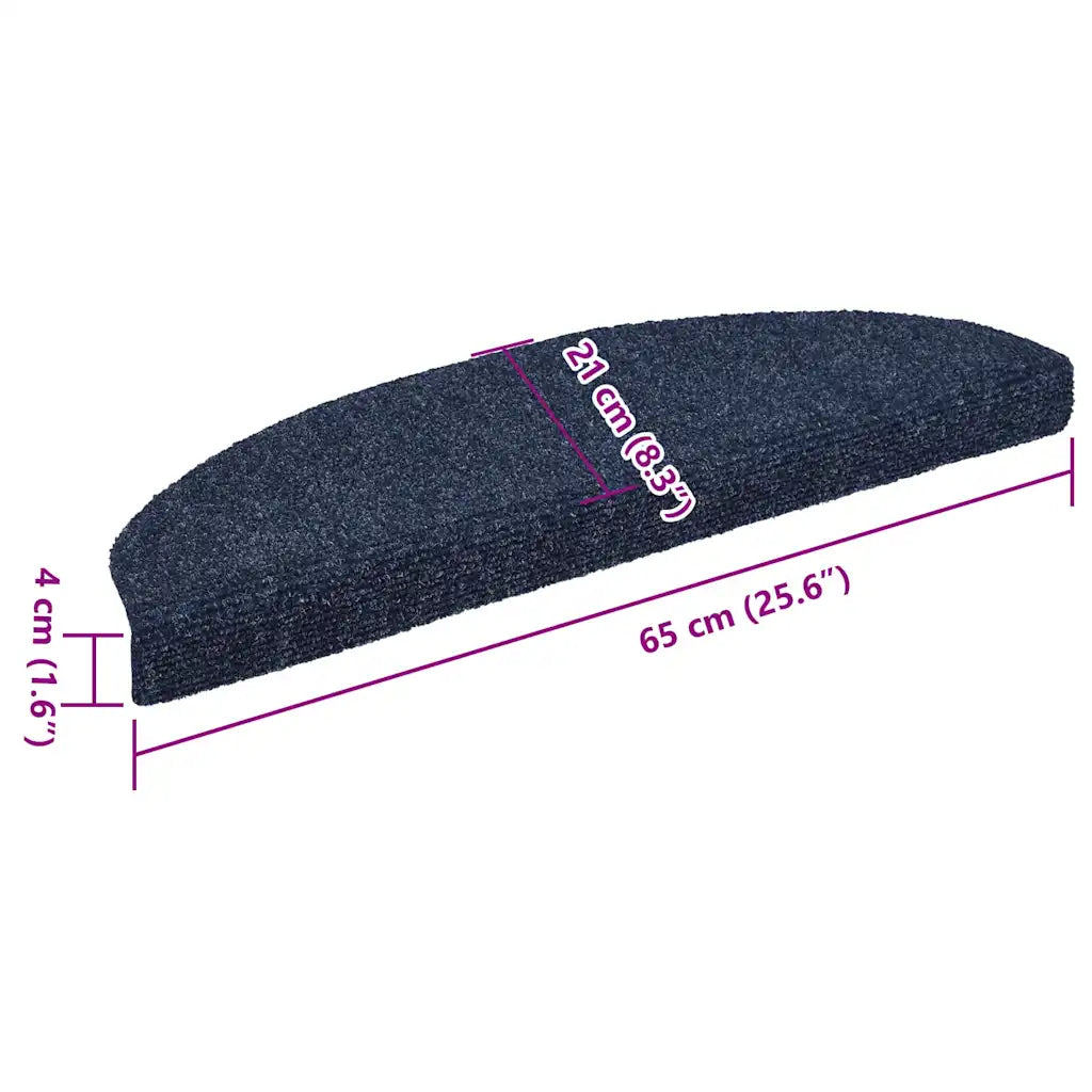 Tapetes de escada autoadesivos 5 peças 65x21x4 cm  semicircular grande