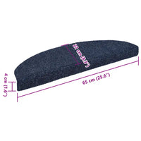 Tapetes de escada autoadesivos 5 peças 65x21x4 cm  semicircular grande