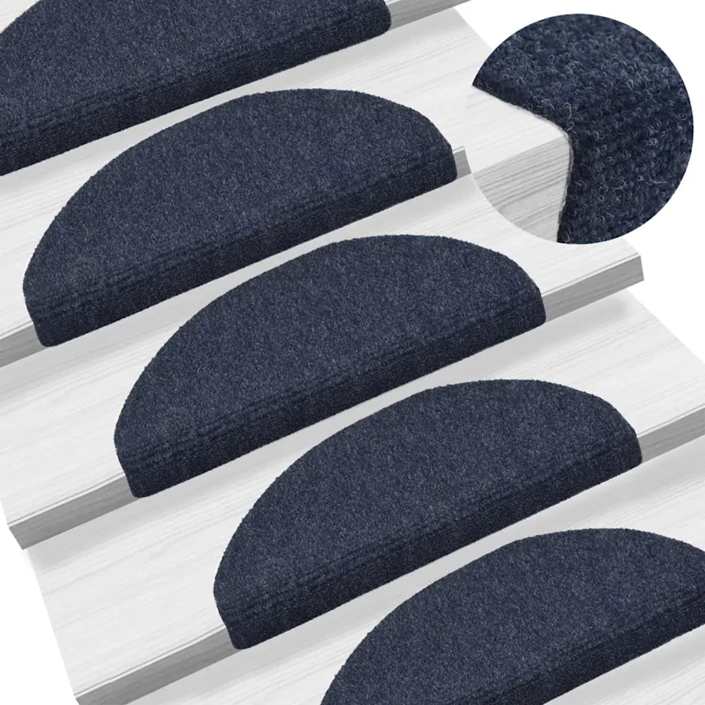 Tapetes de escada autoadesivos 10 peças 65x21x4 cm  semicircular grande
