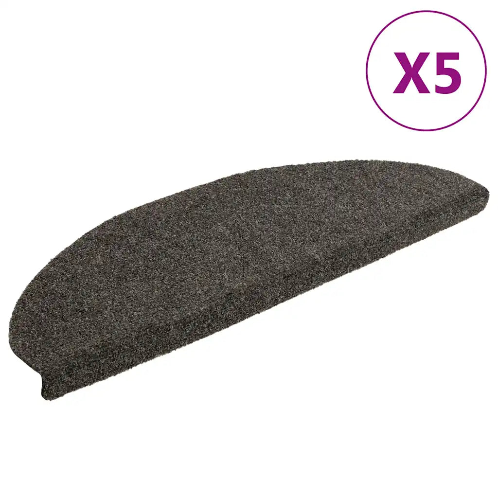 Tapetes de escada autoadesivos 5 peças 65x21x4 cm  semicircular grande