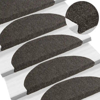 Tapetes de escada autoadesivos 5 peças 65x21x4 cm  semicircular grande