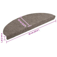 Tapetes de escada autoadesivos 5 peças 65x21x4 cm  semicircular grande
