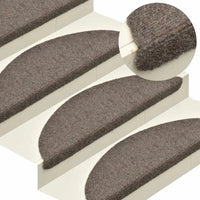 Tapetes de escada autoadesivos 5 peças 65x21x4 cm  semicircular grande