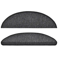 Tapetes de escada 10 peças 56x17x3 cm  semicircular