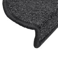 Tapetes de escada 10 peças 56x17x3 cm  semicircular