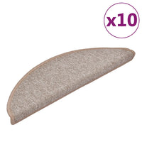 Tapetes de escada 10 peças 56x17x3 cm  claro semicircular