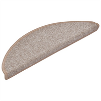 Tapetes de escada 10 peças 56x17x3 cm  claro semicircular