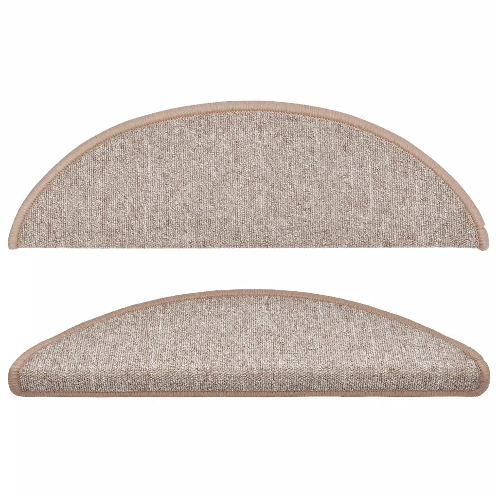 Tapetes de escada 10 peças 56x17x3 cm  claro semicircular