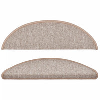 Tapetes de escada 10 peças 56x17x3 cm  claro semicircular