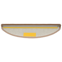 Tapetes de escada 10 peças 56x17x3 cm  claro semicircular
