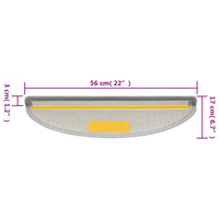 Tapetes de escada 10 peças 56x17x3 cm cinza claro semicircular