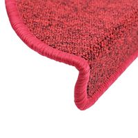 Tapetes de escada 10 peças 56x17x3 cm Vermelhos Semi-redondos