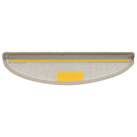Tapetes de escada 10 peças 56x17x3 cm cinza-claro semicircular