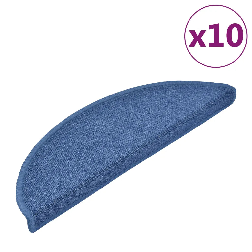 Tapetes de escada 10 peças 56x17x3 cm  semicircular