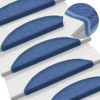Tapetes de escada 10 peças 56x17x3 cm  semicircular