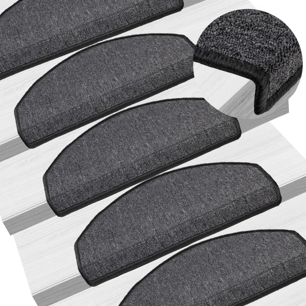 Tapetes de escada 10 peças 65x24x4 cm  meio redondo grande