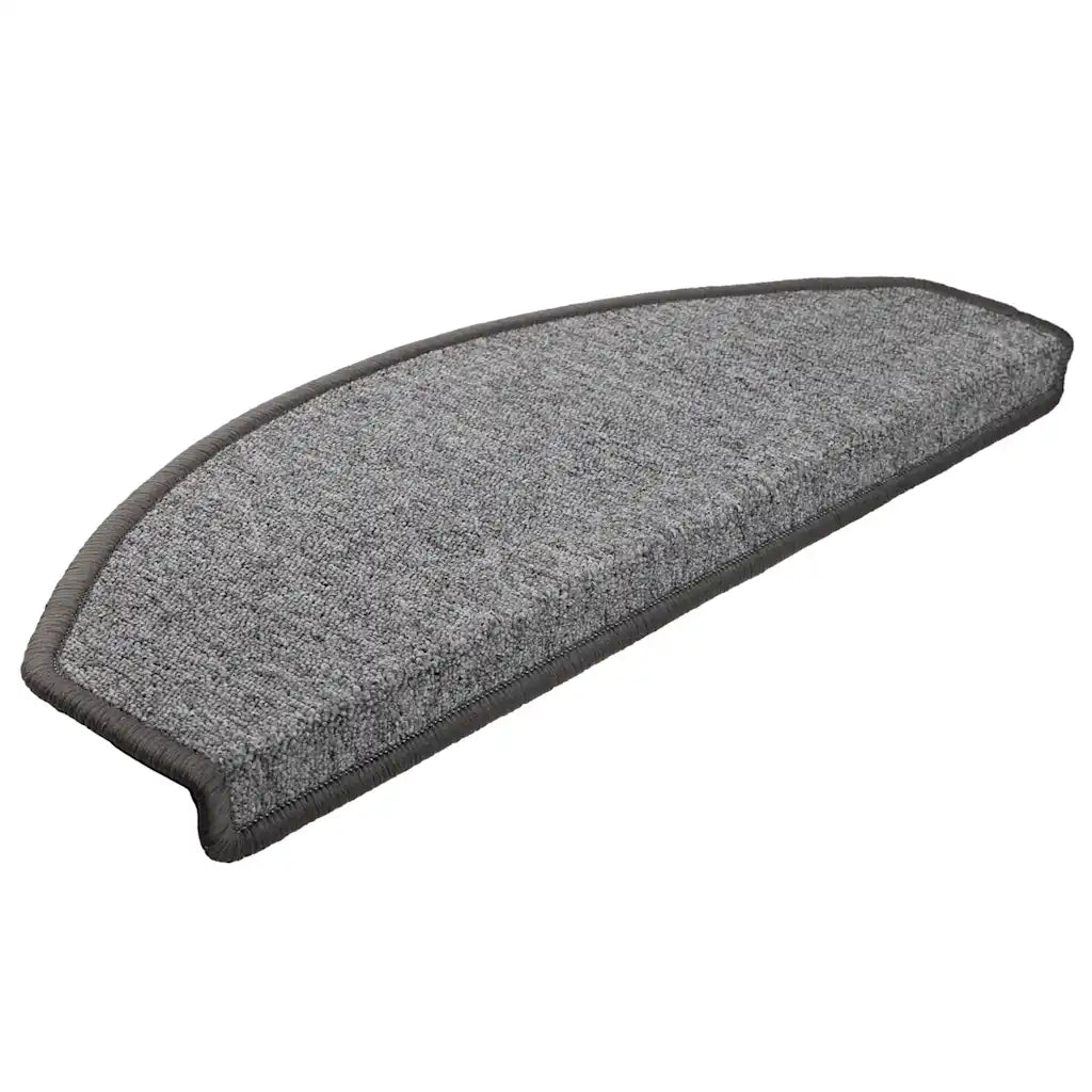 Tapetes de escada 10 peças 65x24x4 cm cinza escuro semicircular grande