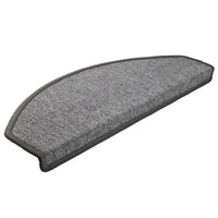 Tapetes de escada 10 peças 65x24x4 cm cinza escuro semicircular grande